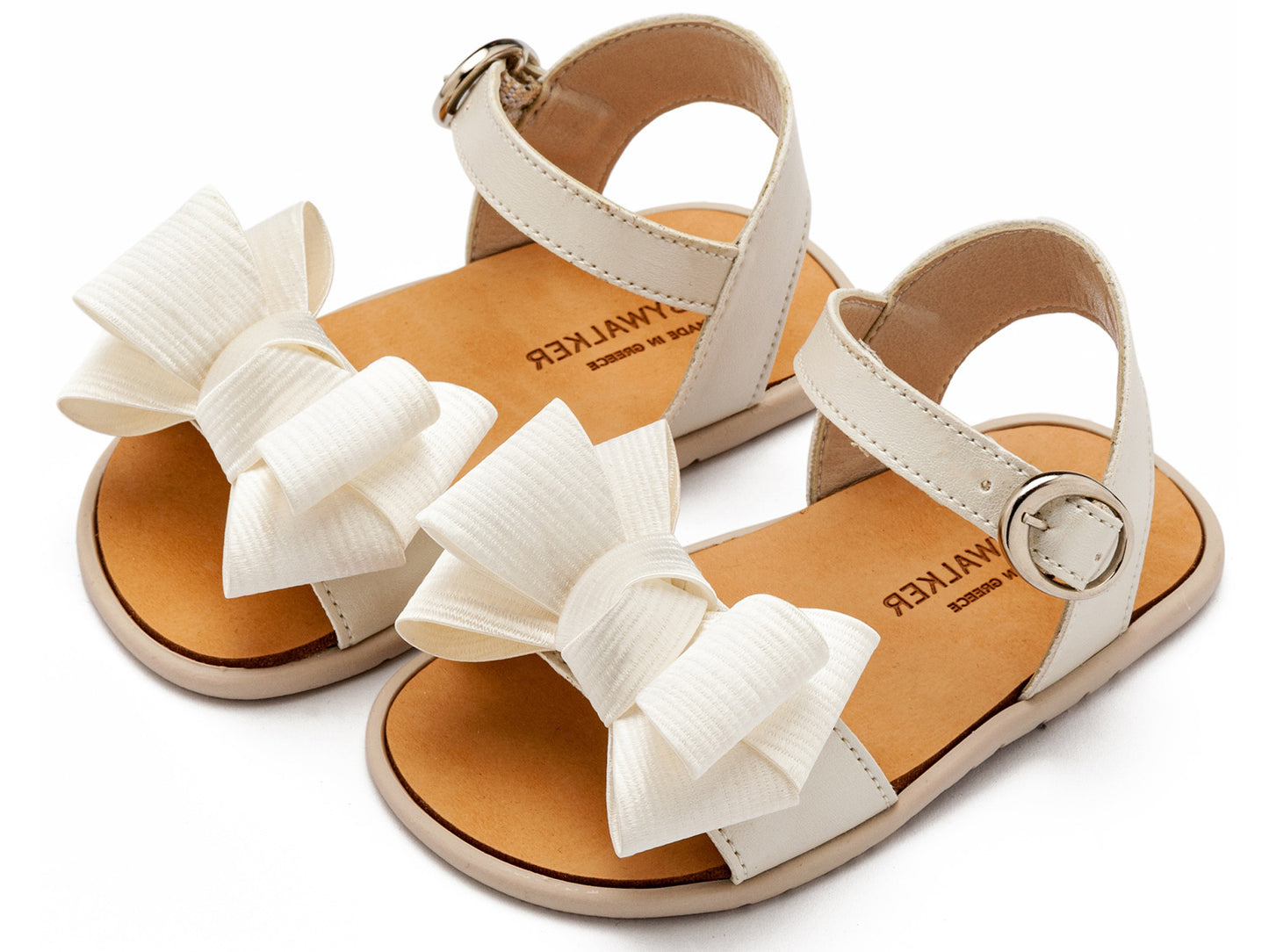 Babywalker Πέδιλο με Υφασμάτινο Φιόγκο BS3592 Εκρού