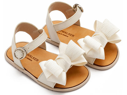 Babywalker Πέδιλο με Υφασμάτινο Φιόγκο BS3592 Εκρού