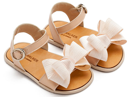 Babywalker Πέδιλο με Υφασμάτινο Φιόγκο BS3592 Nude