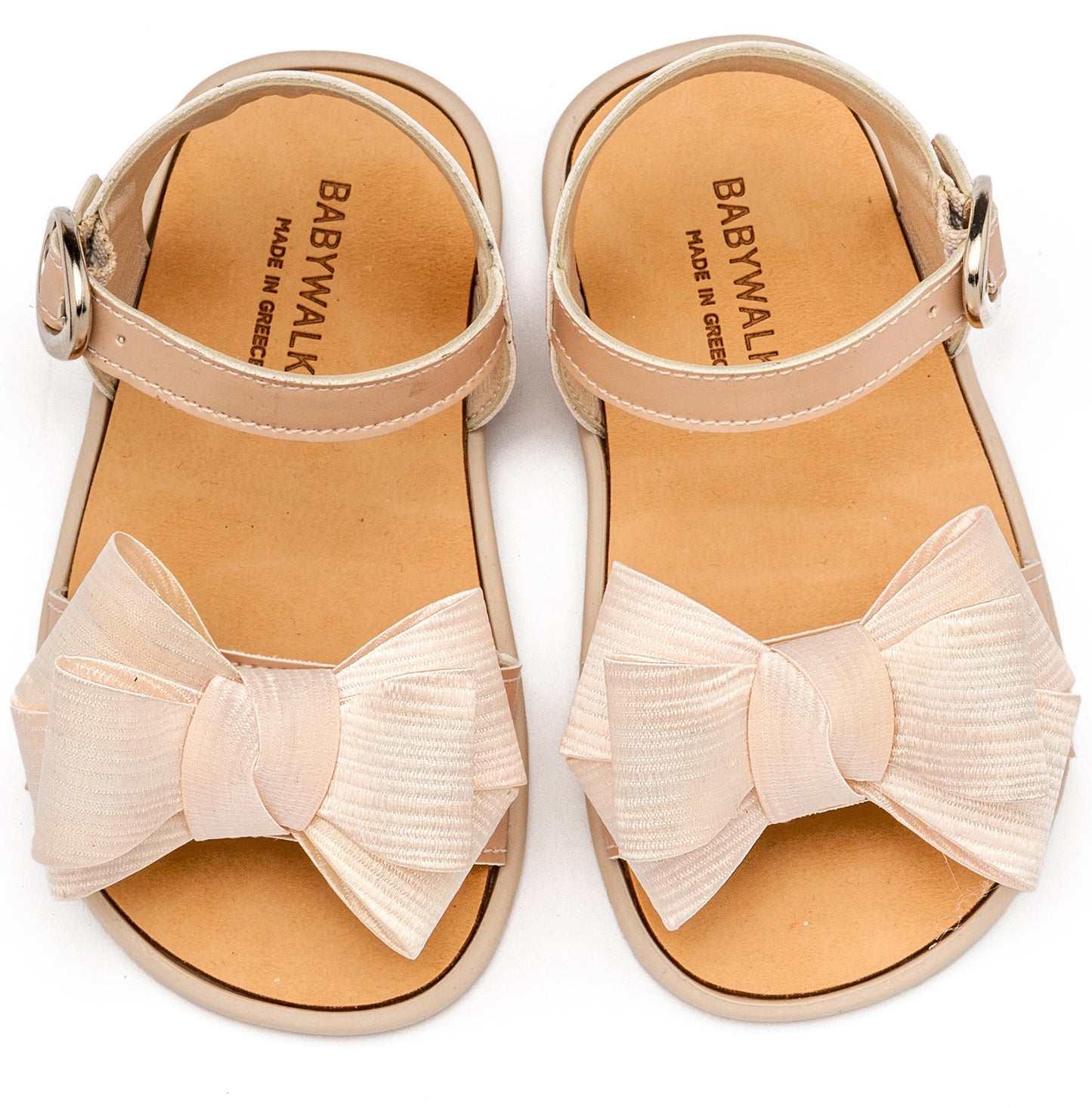 Babywalker Πέδιλο με Υφασμάτινο Φιόγκο BS3592 Nude