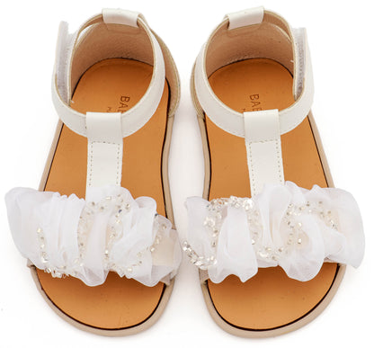 Babywalker Πέδιλο με Διακοσμητικό Οργάντζας BS3601 Λευκό