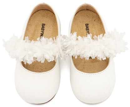 Babywalker Γοβάκι Μονή Μπαρέτα Διακοσμημένη  BS3602 Λευκό