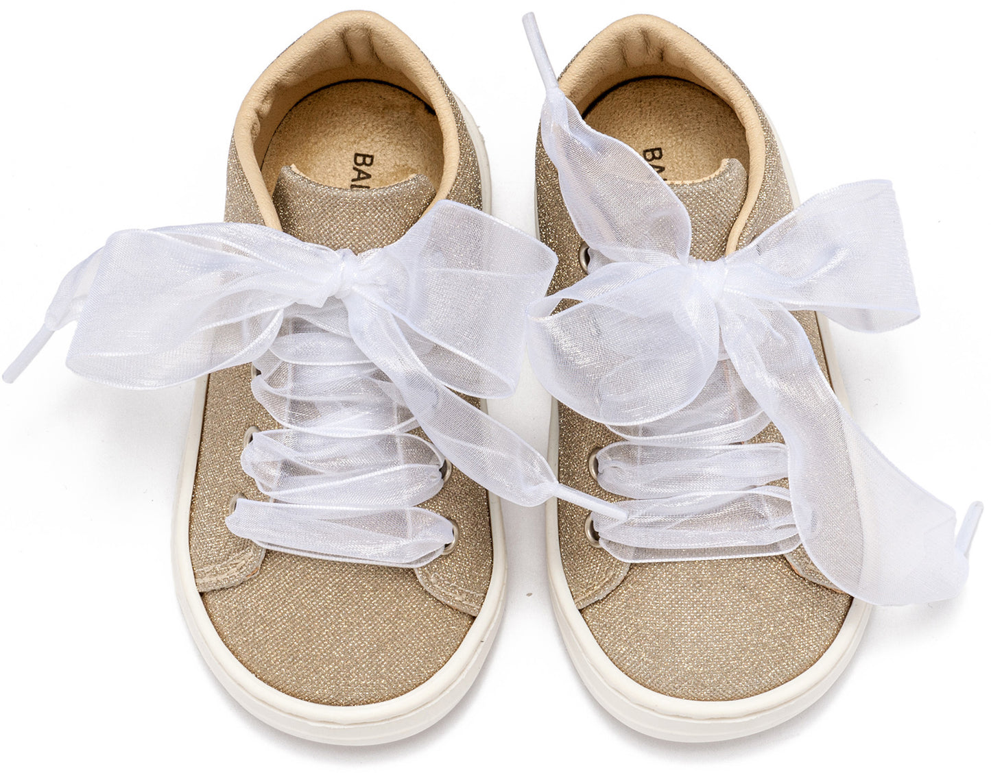 Babywalker Sneaker απο Ύφασμα και Δέσιμο Κορδέλα BW4864 Πλατίνα