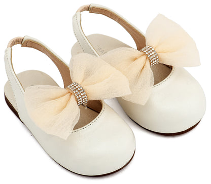 Babywalker French Slipper with Decorated Heel of Flowers BW4503