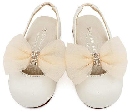 Babywalker French Slipper with Decorated Heel of Flowers BW4503