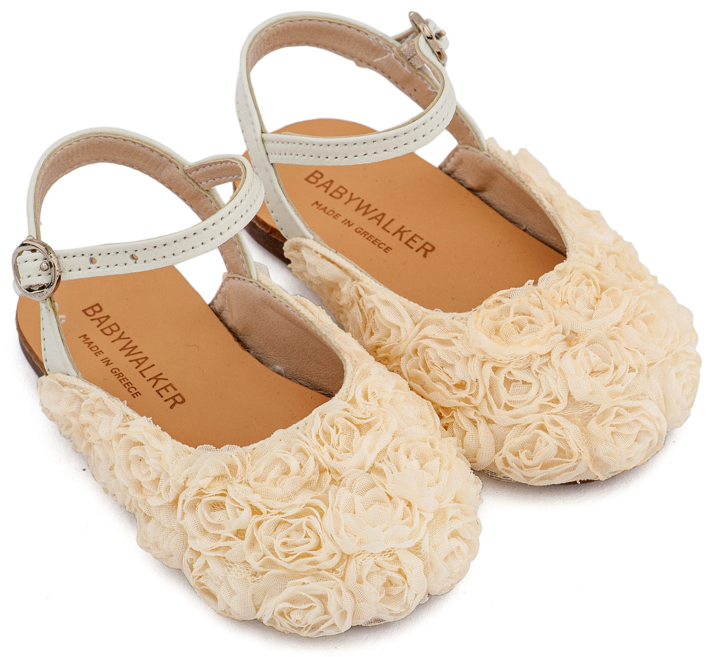 Babywalker French Slipper with Decorated Heel of Flowers BW4503