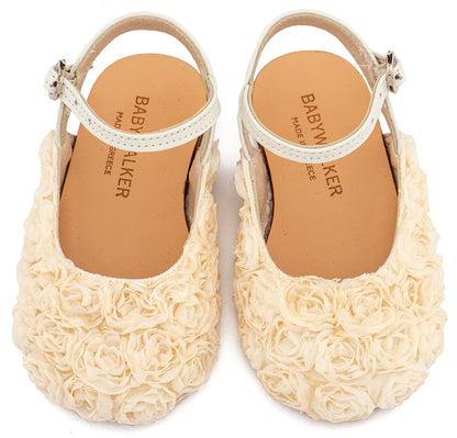 Babywalker French Slipper with Decorated Heel of Flowers BW4503