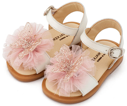 Babywalker French Slipper with Decorated Heel of Flowers BW4503