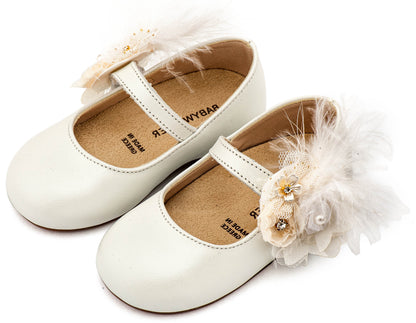 Babywalker French Slipper with Decorated Heel of Flowers BW4503