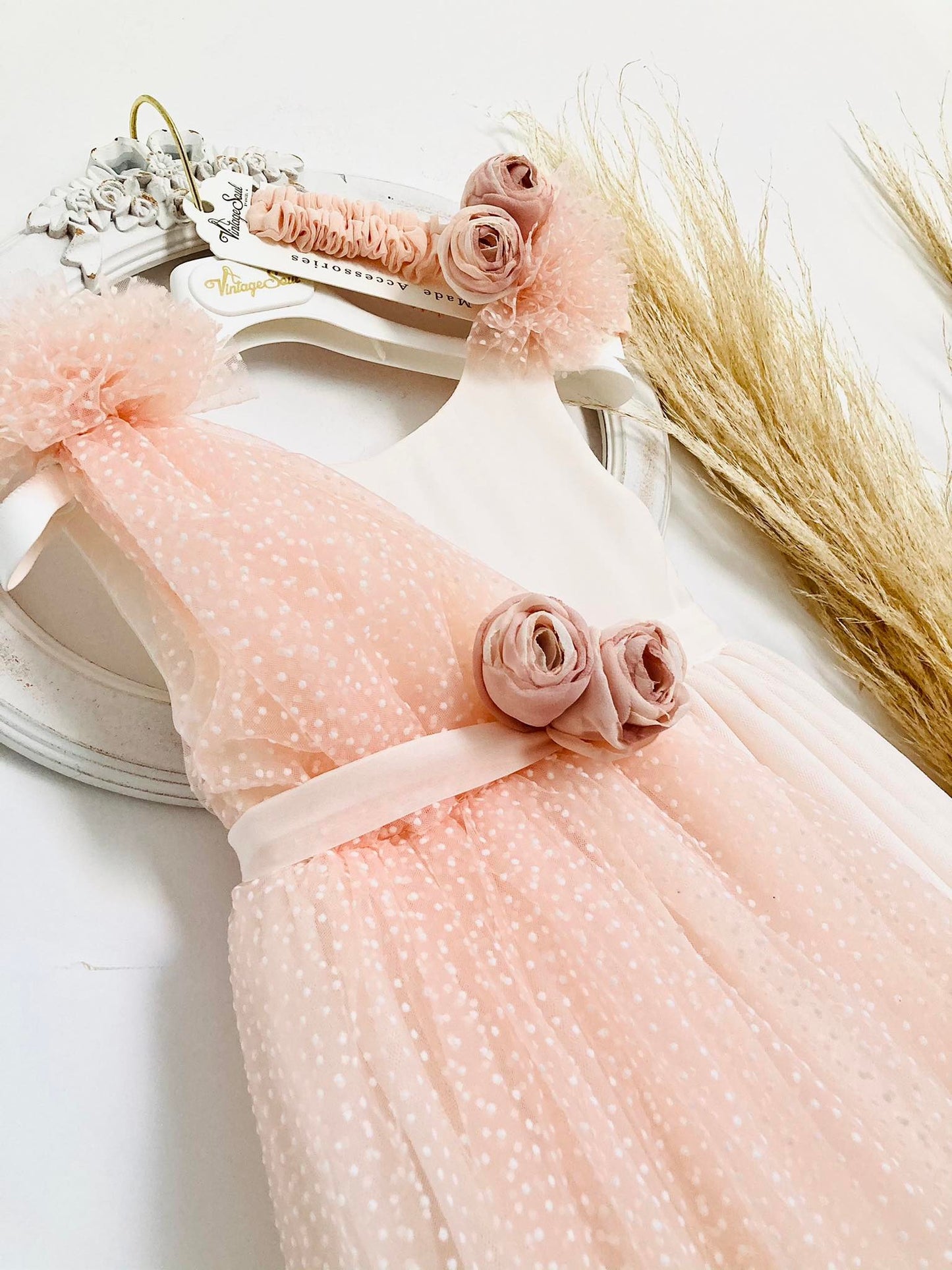 Christening dress DS22601 salmon