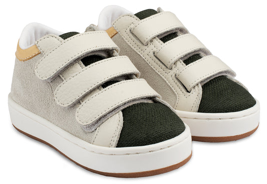 Two-tone Sneaker Triple Hratz EXC5174 White Khaki