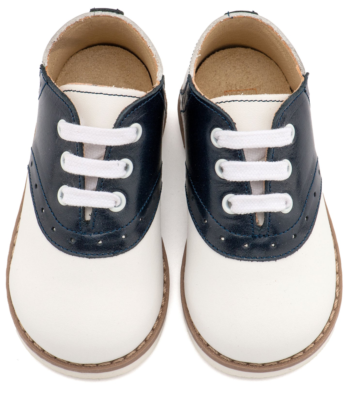 Babywalker Δίχρωμο Δετό Brogue EXC5318 Λευκό Μπλε