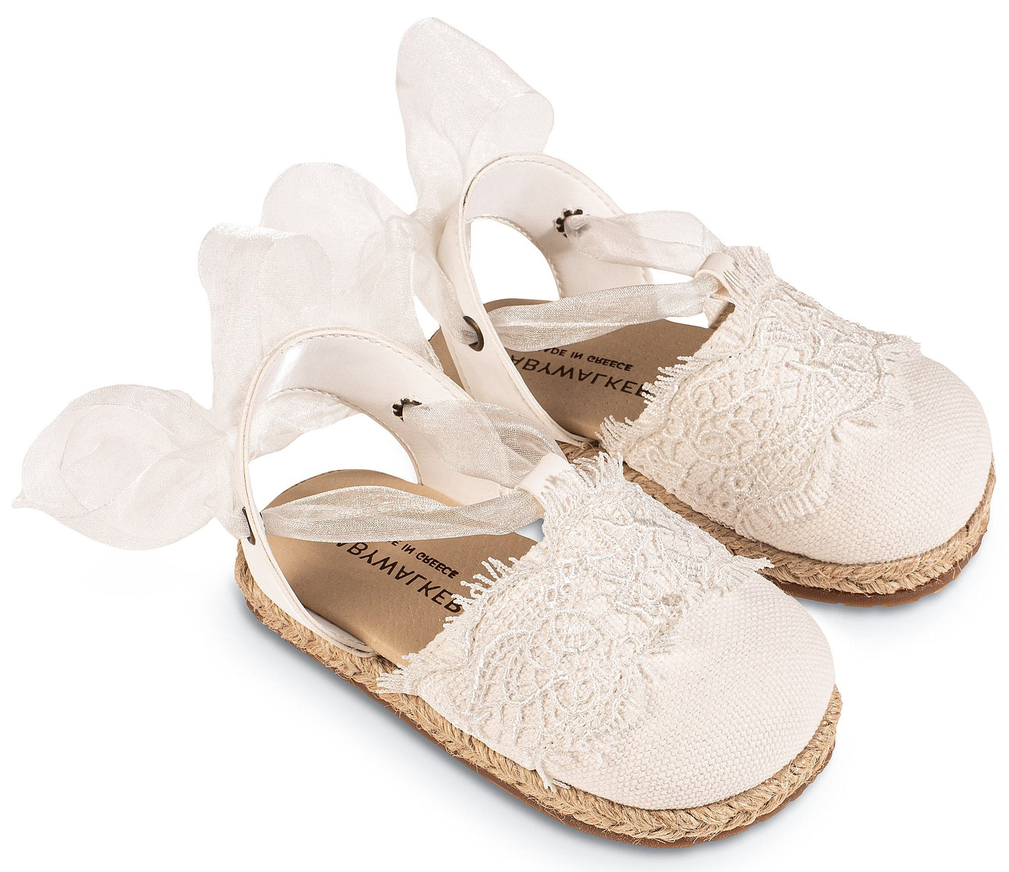 Babywalker Leather Clogs with Handmade Flower EXC5772