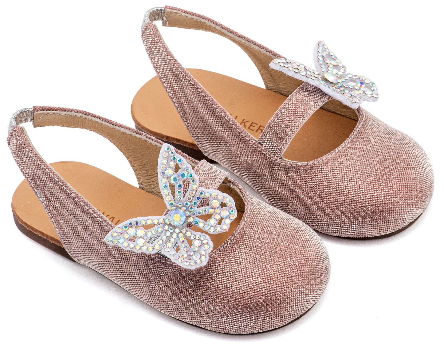 Babywalker Leather Clogs with Handmade Flower EXC5772