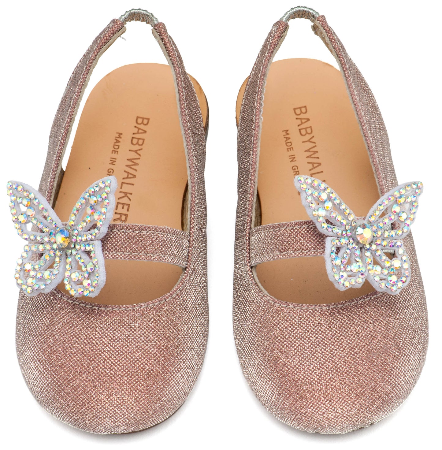 Babywalker Leather Clogs with Handmade Flower EXC5772