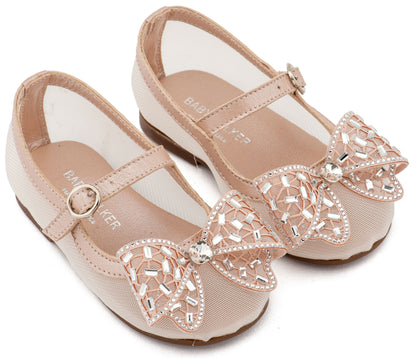 Babywalker Leather Clogs with Handmade Flower EXC5772