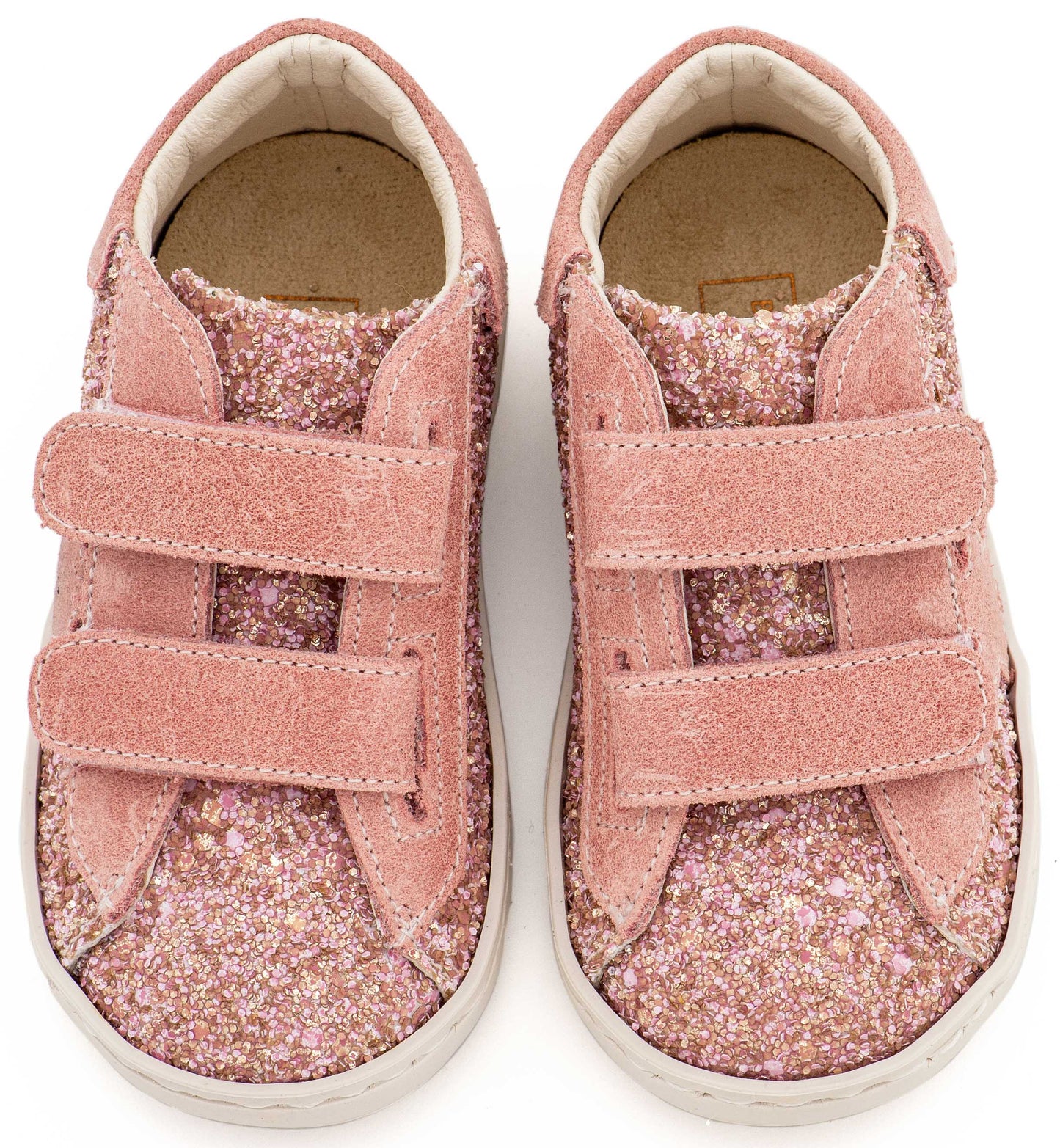 Babywalker Sneaker Διπλό Χρατς με Αστέρι στο Πλάι EXC5904 Ροζ Αντικέ