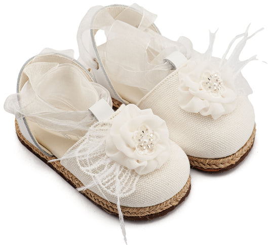 Babywalker Εσπαντρίγια με Χειροποίητο Διακοσμητικό με Πούπουλα EXC5905 Λευκό