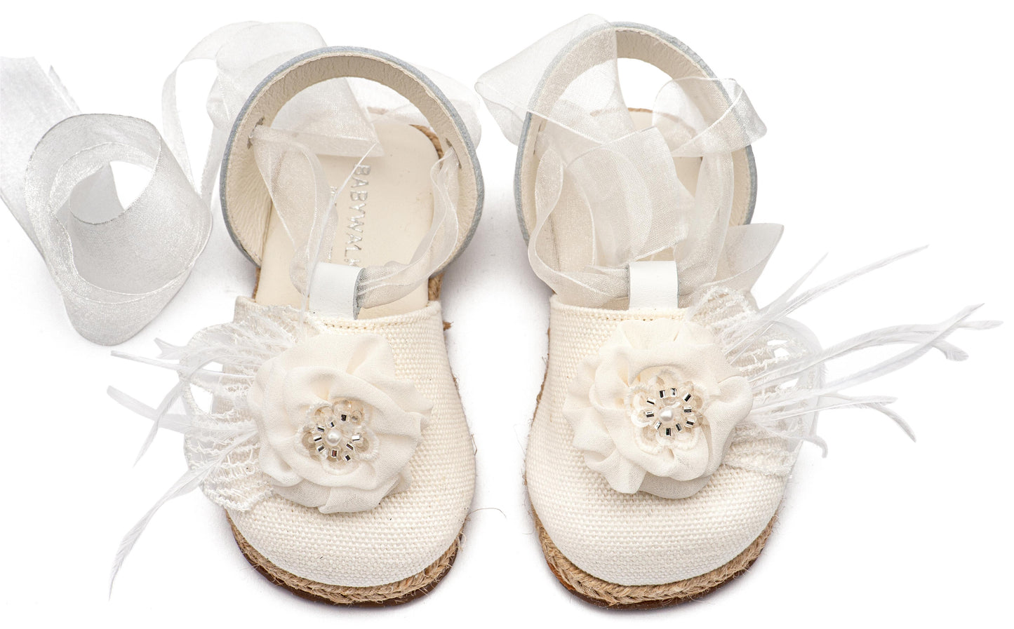 Babywalker Εσπαντρίγια με Χειροποίητο Διακοσμητικό με Πούπουλα EXC5905 Λευκό