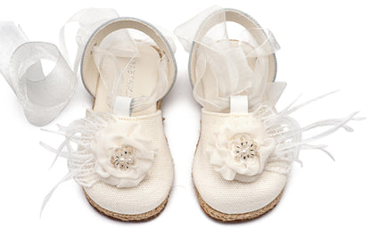 Babywalker Εσπαντρίγια με Χειροποίητο Διακοσμητικό με Πούπουλα EXC5905 Λευκό