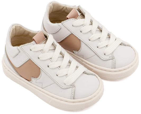 Babywalker Δίχρωμο Sneaker Δετό EXC8001 Λευκό Μπεζ