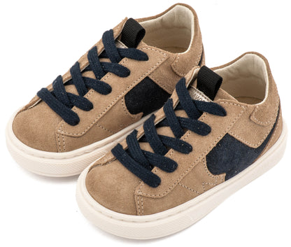 Babywalker Δίχρωμο Sneaker Δετό EXC8002 Μπεζ Μπλε
