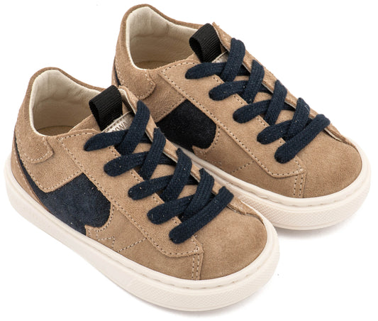 Babywalker Δίχρωμο Sneaker Δετό EXC8002 Μπεζ Μπλε