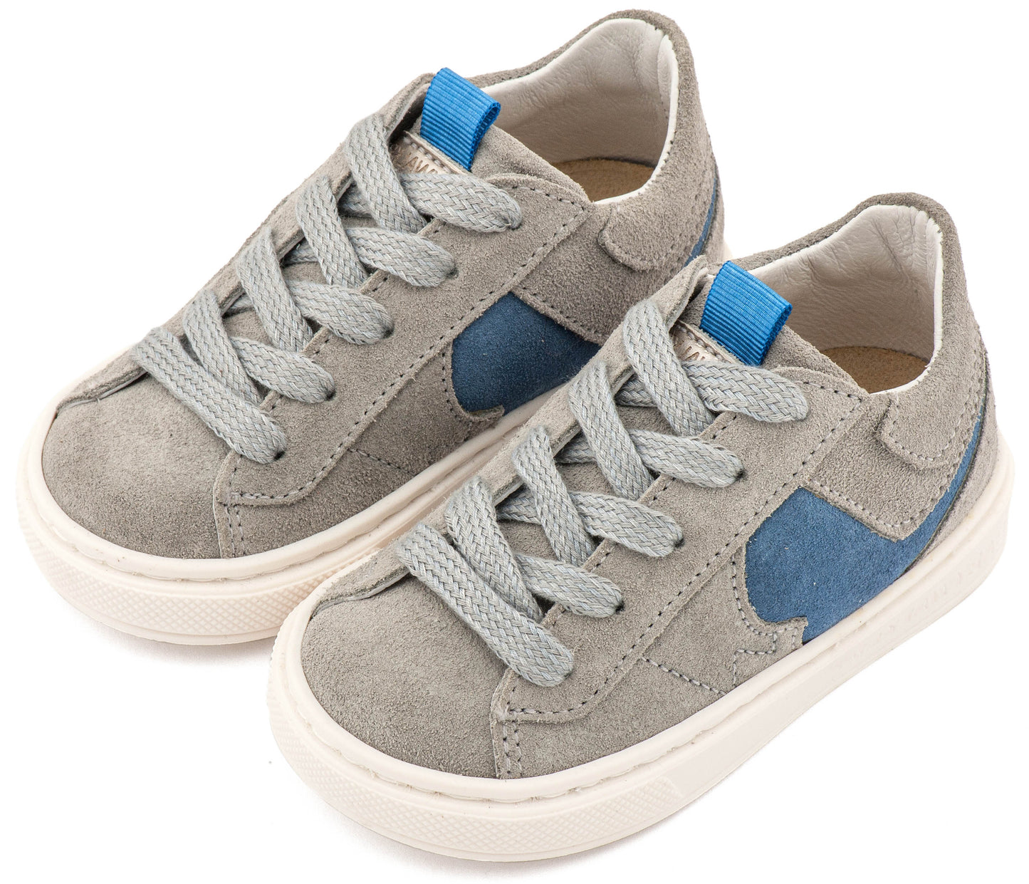 Babywalker Δίχρωμο Sneaker Δετό EXC8002 Γκρι Μπλε Ρουά
