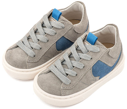 Babywalker Δίχρωμο Sneaker Δετό EXC8002 Γκρι Μπλε Ρουά