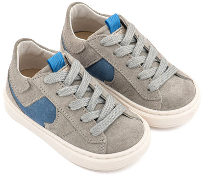 Babywalker Δίχρωμο Sneaker Δετό EXC8002 Γκρι Μπλε Ρουά