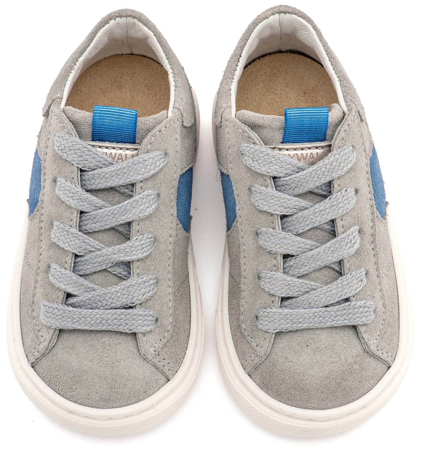 Babywalker Δίχρωμο Sneaker Δετό EXC8002 Γκρι Μπλε Ρουά