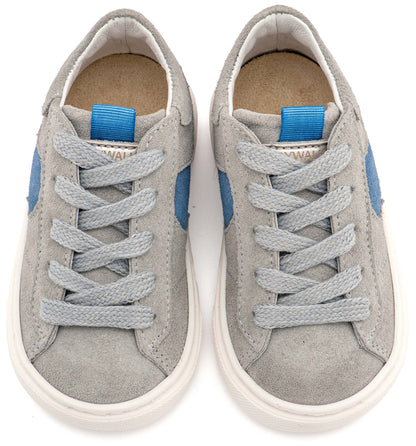 Babywalker Δίχρωμο Sneaker Δετό EXC8002 Γκρι Μπλε Ρουά