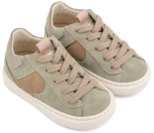 Babywalker Δίχρωμο Sneaker Δετό EXC8002 Μπεζ Μέντα