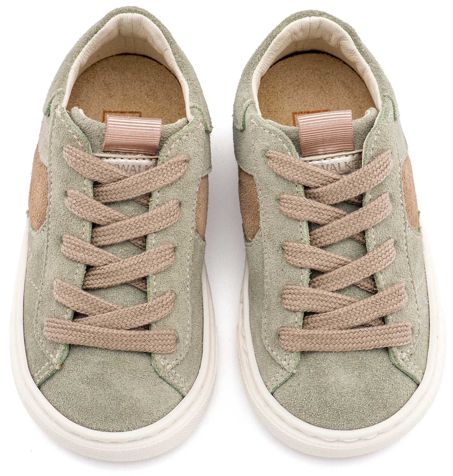 Babywalker Δίχρωμο Sneaker Δετό EXC8002 Μπεζ Μέντα