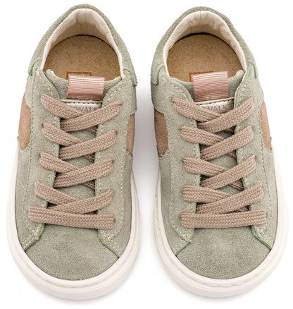 Babywalker Δίχρωμο Sneaker Δετό EXC8002 Μπεζ Μέντα