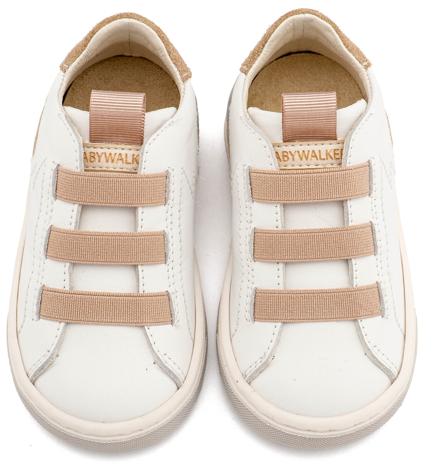 Babywalker Sneaker Παντοφλέ με Λαστιχάκια EXC8005 Λευκό Μπεζ