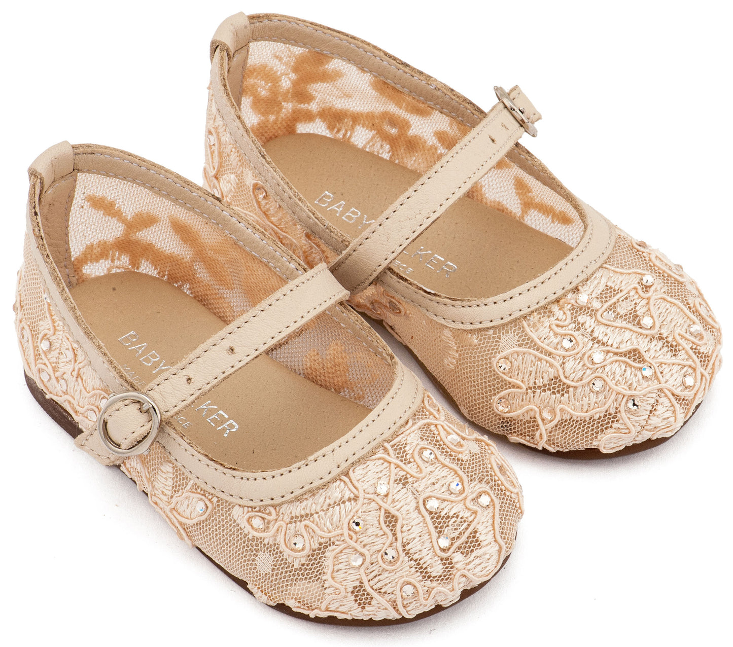 Babywalker Γοβάκι από Ύφασμα Φιλντιρέ Δαντέλα LU6128