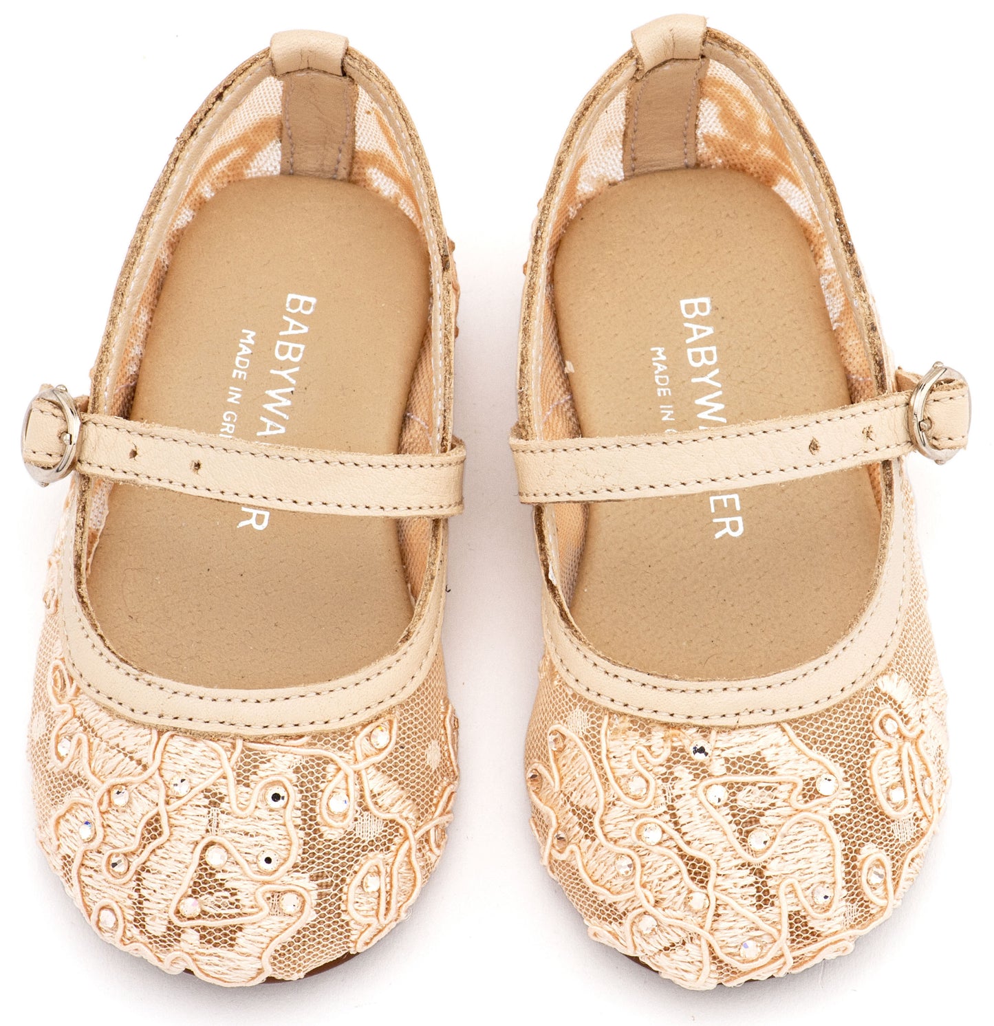 Babywalker Γοβάκι από Ύφασμα Φιλντιρέ Δαντέλα LU6128