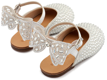 Babywalker Σαμπό Διακοσμημένο Ολόγυρα με Στρας και Φιόγκο απο Στρας στη Φτέρνα LU6132 Λευκό