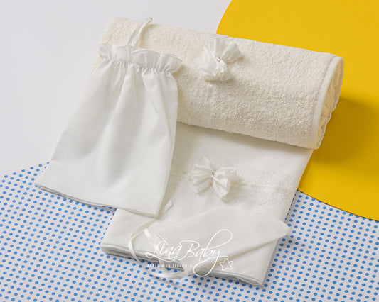 Baptismal oilcloth set Dandelion 1546 Ecru 6pcs