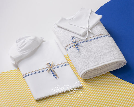 Baptismal oilcloth set Jason 1550 White 6pcs