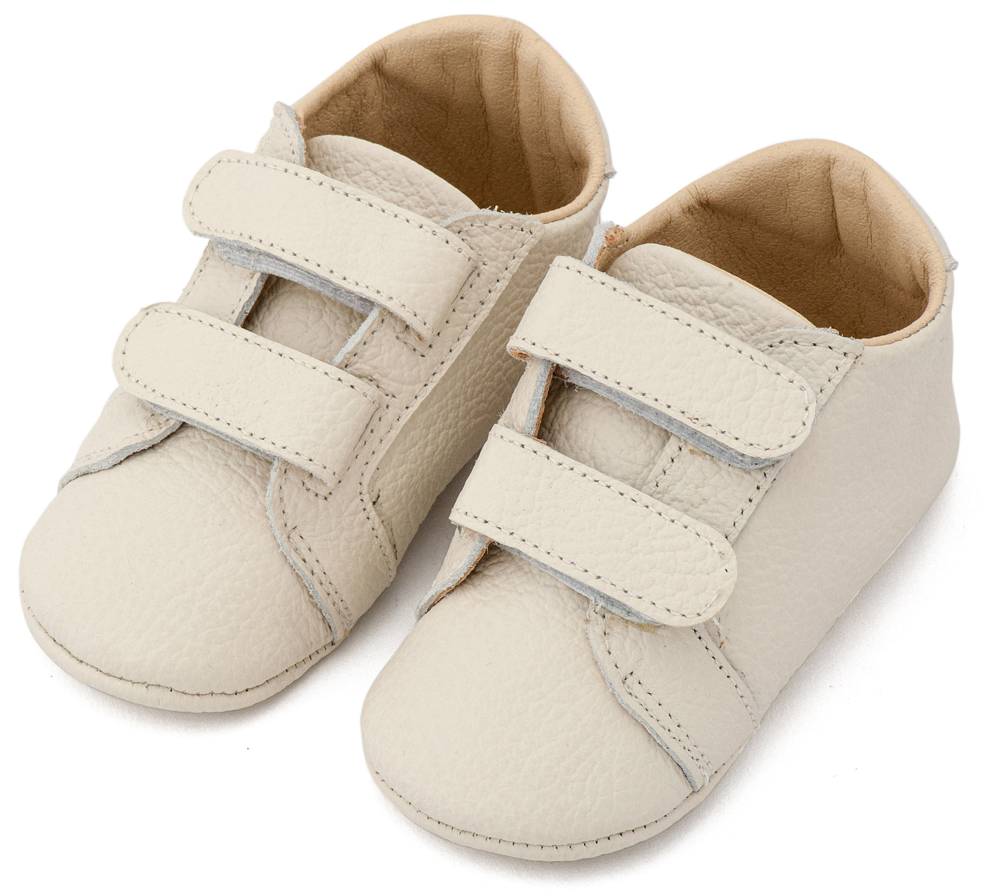 Babywalker Δερμάτινο Σνικερ με Χρατς MI1136 Εκρού