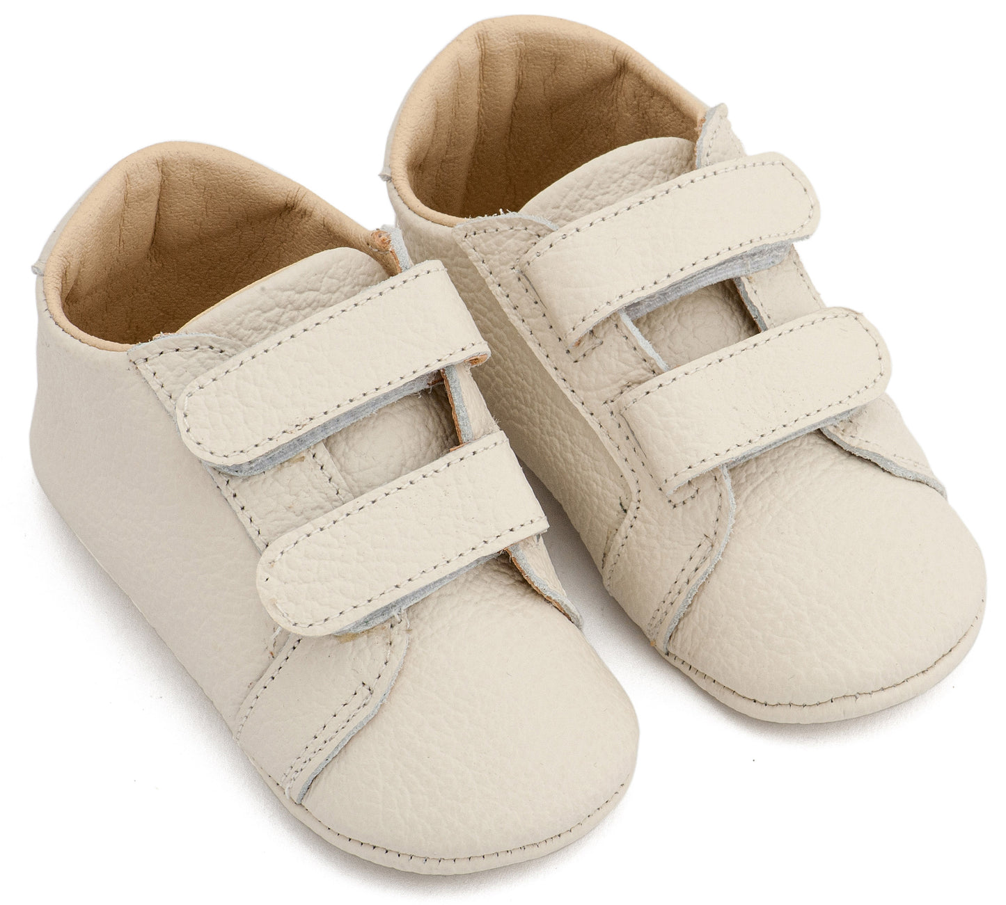 Babywalker Δερμάτινο Σνικερ με Χρατς MI1136 Εκρού