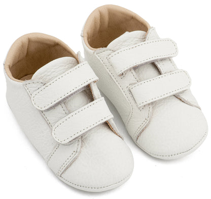 Babywalker Δερμάτινο Σνικερ με Χρατς MI1136 Λευκό
