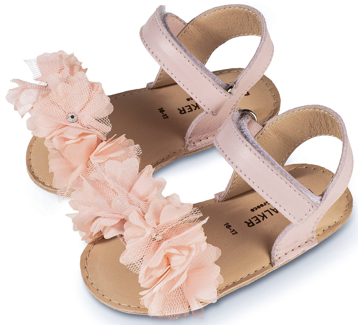 Slippers with Chiffon Flowers MI1633 Pink