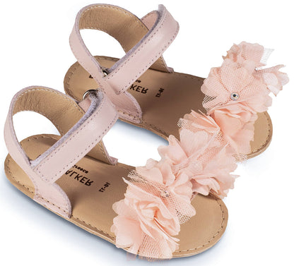 Slippers with Chiffon Flowers MI1633 Pink