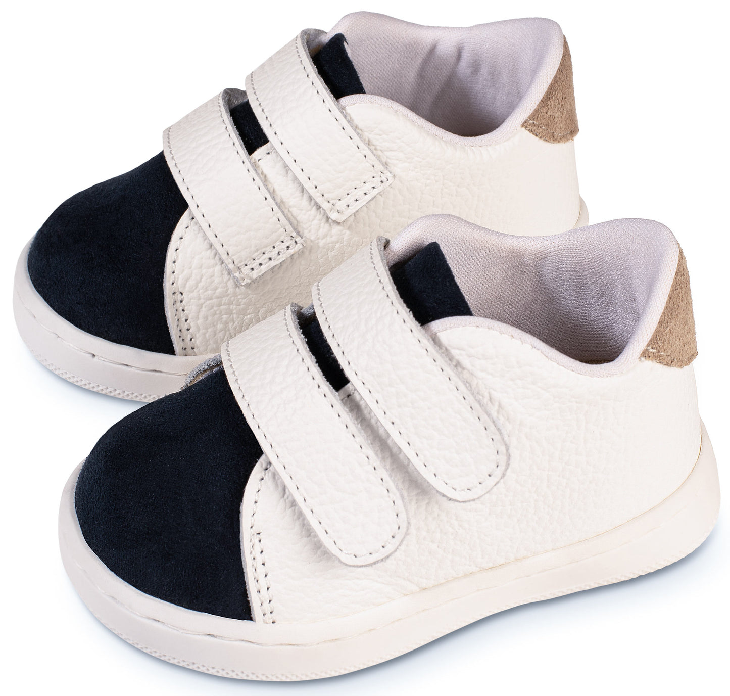 Tricolor Sneakers PRI2113 White Blue Beige 