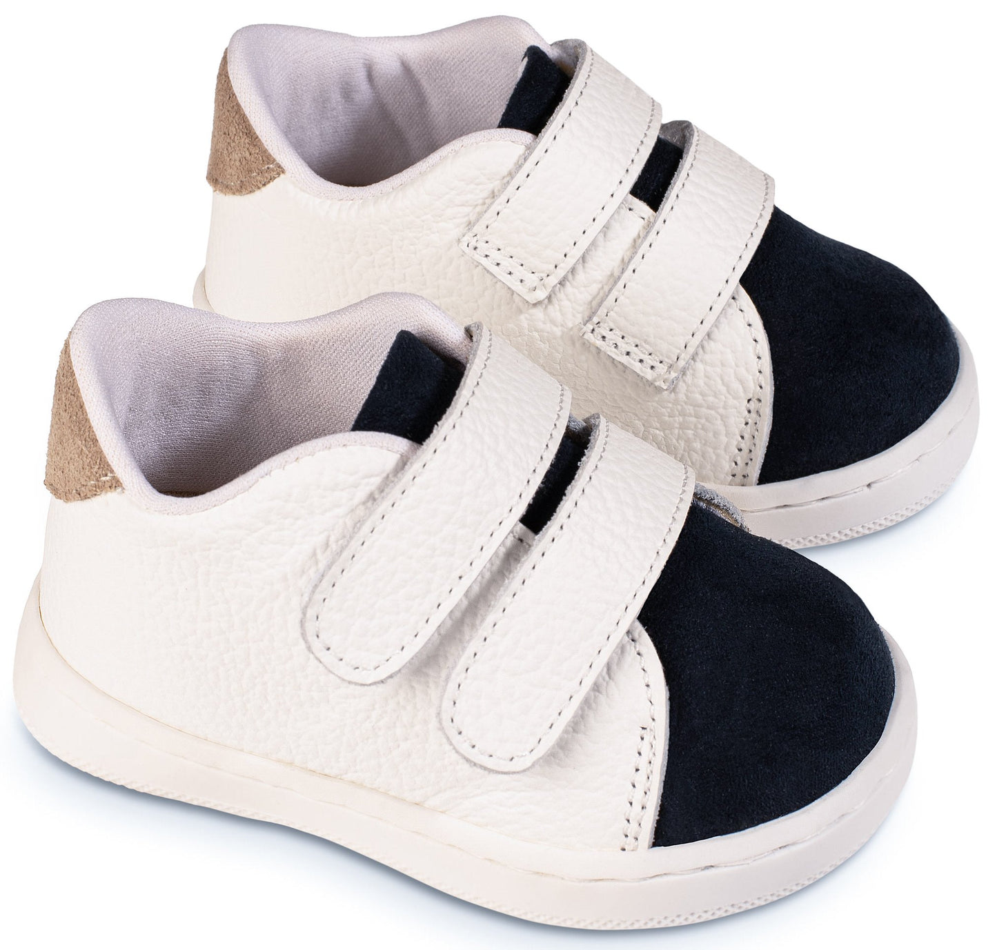 Tricolor Sneakers PRI2113 White Blue Beige 