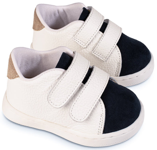 Tricolor Sneakers PRI2113 White Blue Beige 