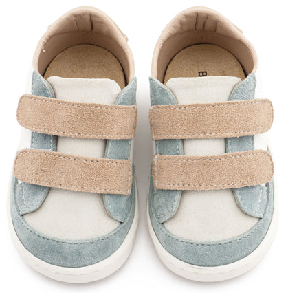 Babywalker Τρίχρωμο Sneakers Διπλή Μπαρέτα Χρατς PRI2125 Λευκό Μίνεραλ Μπεζ